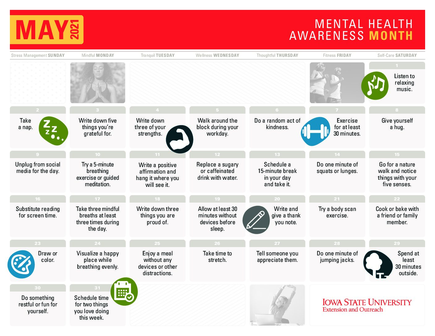 Mental Health Calendar
