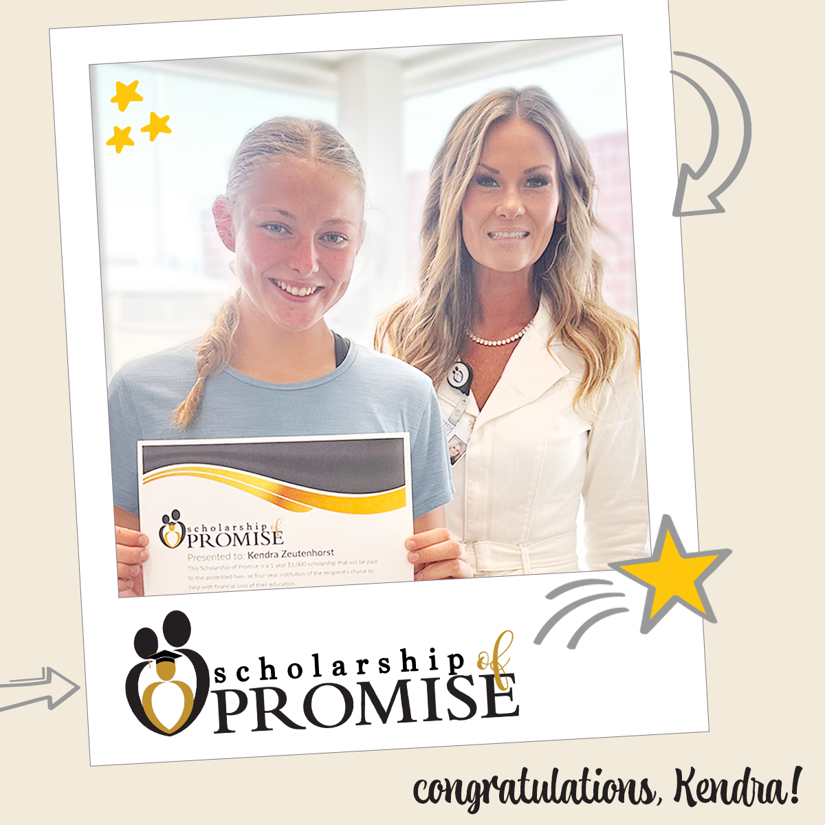 2024 Scholarship of Promise recipient, Kendra Zeutenhorst |Promise Community Health Center in Sioux Center, Iowa | Federally Qualified Health Center serving Rock Valley, Hull, Boyden, Sheldon, LeMars, Rock Rapids, Hawarden, Orange City, Alton, Granville, Hospers, Ireton Iowa