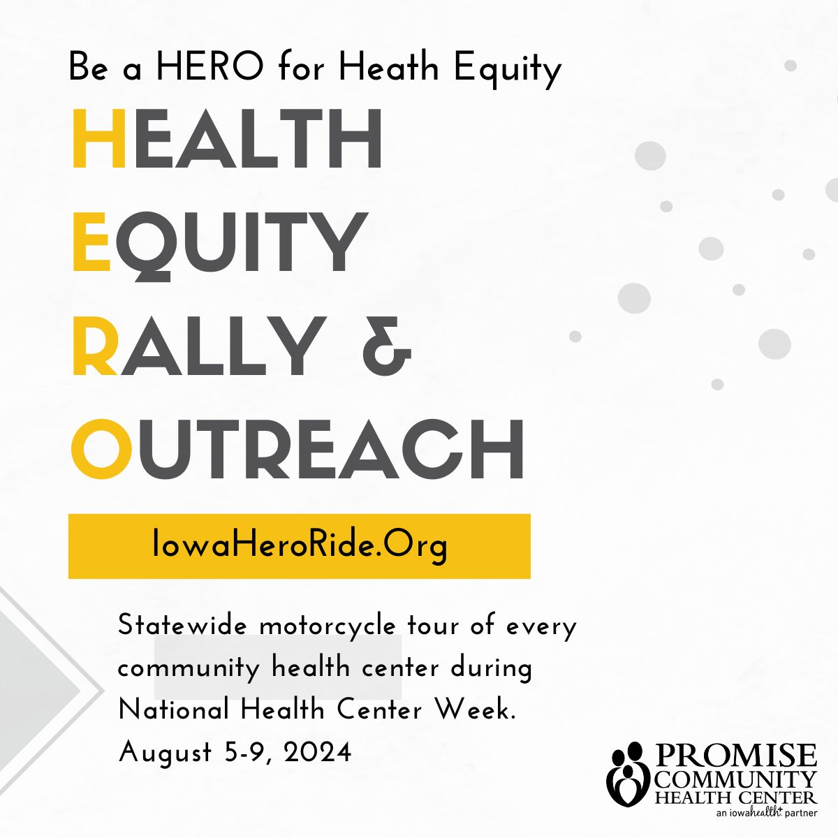 Iowa Hero Ride | Promise Community Health Center in Sioux Center, Iowa | Promise offers medical care, prenatal care, behavioral healthcare, population health care as well as dental and vision care,  nurse health coaching, clinical pharmacy and affordable medications, lab services and immunizations, interpretation and translation, and various other services.