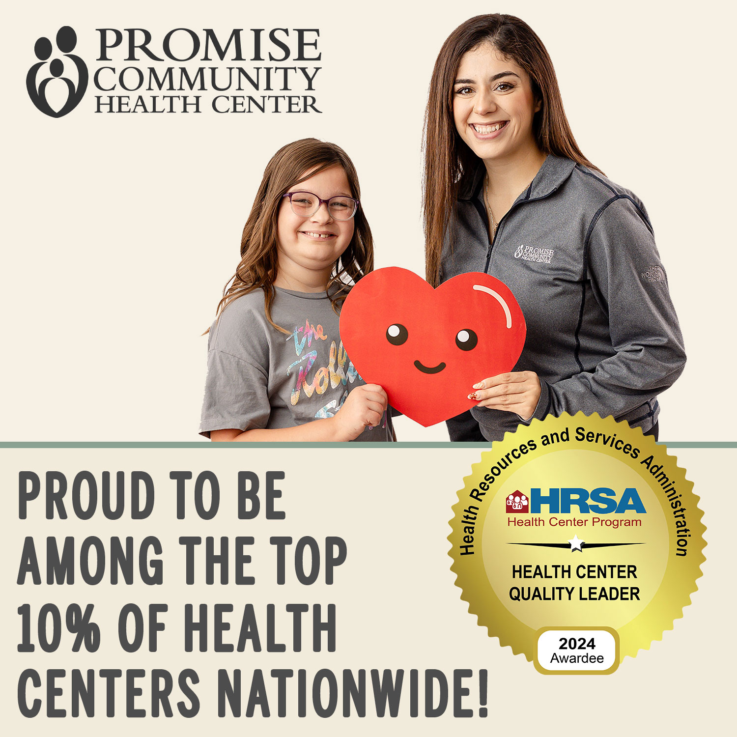 Gold HRSA award | Promise Community Health Center in Sioux Center, Iowa | Federally Qualified Health Center serving Rock Valley, Hull, Boyden, Sheldon, LeMars, Rock Rapids, Hawarden, Orange City, Alton, Granville, Hospers, Ireton Iowa