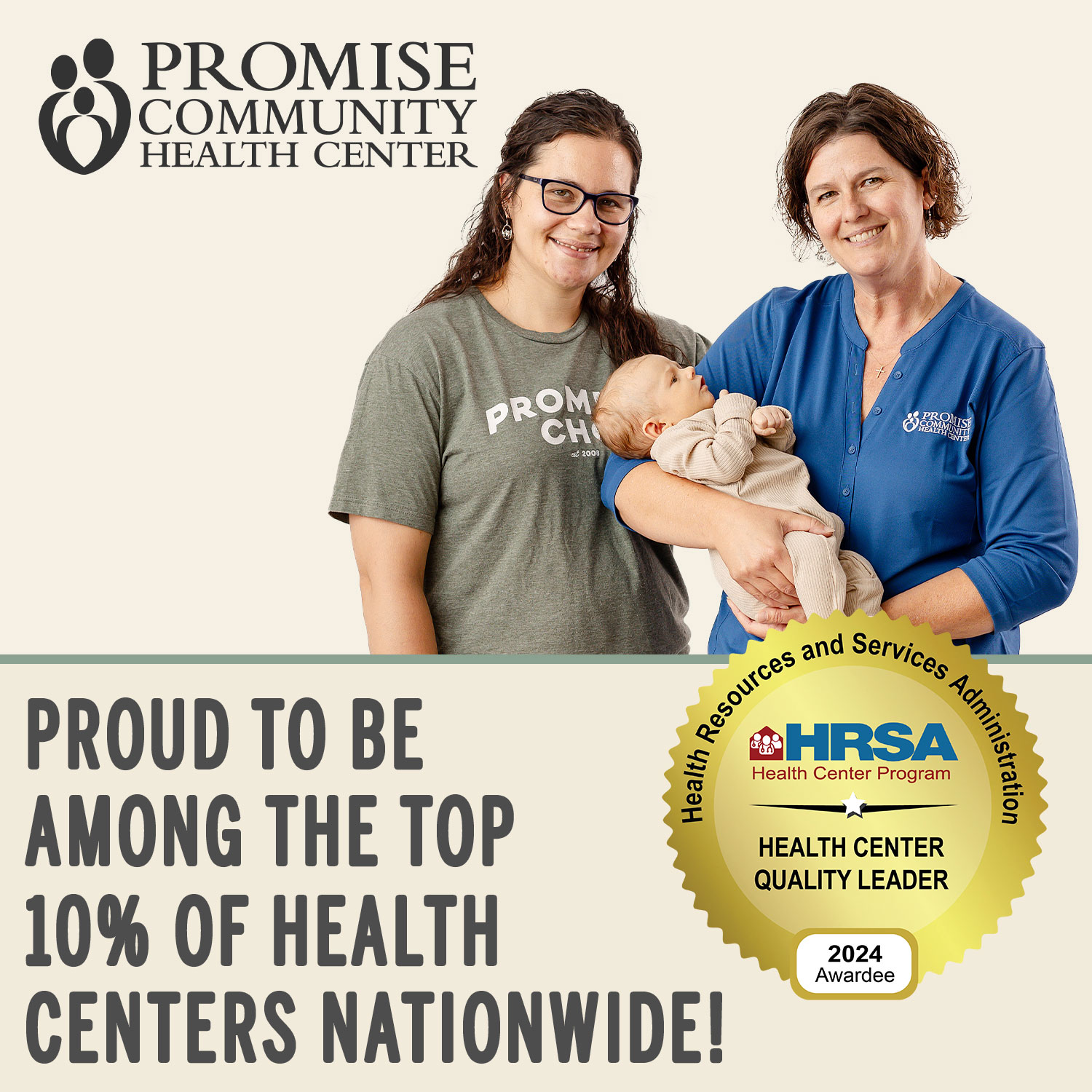 Gold HRSA award | Promise Community Health Center in Sioux Center, Iowa | Federally Qualified Health Center serving Rock Valley, Hull, Boyden, Sheldon, LeMars, Rock Rapids, Hawarden, Orange City, Alton, Granville, Hospers, Ireton Iowa