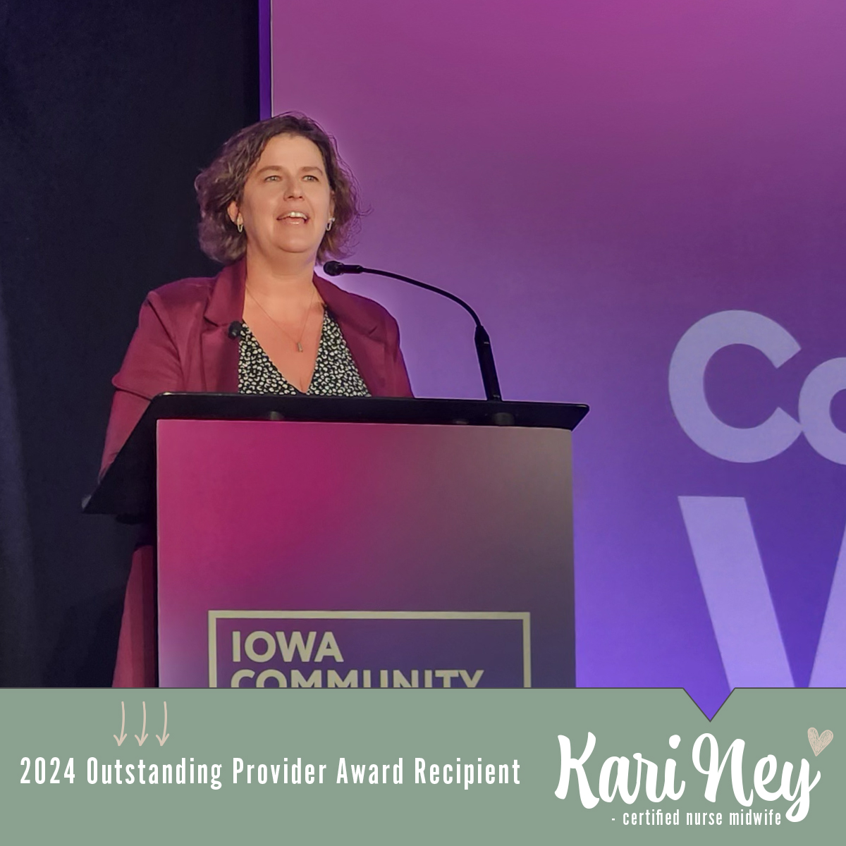 Iowa PCA Outstanding Provider Award Recipient, Kari Ney | Promise Community Health Center in Sioux Center, Iowa | Federally Qualified Health Center serving Rock Valley, Hull, Boyden, Sheldon, LeMars, Rock Rapids, Hawarden, Orange City, Alton, Granville, Hospers, Ireton Iowa