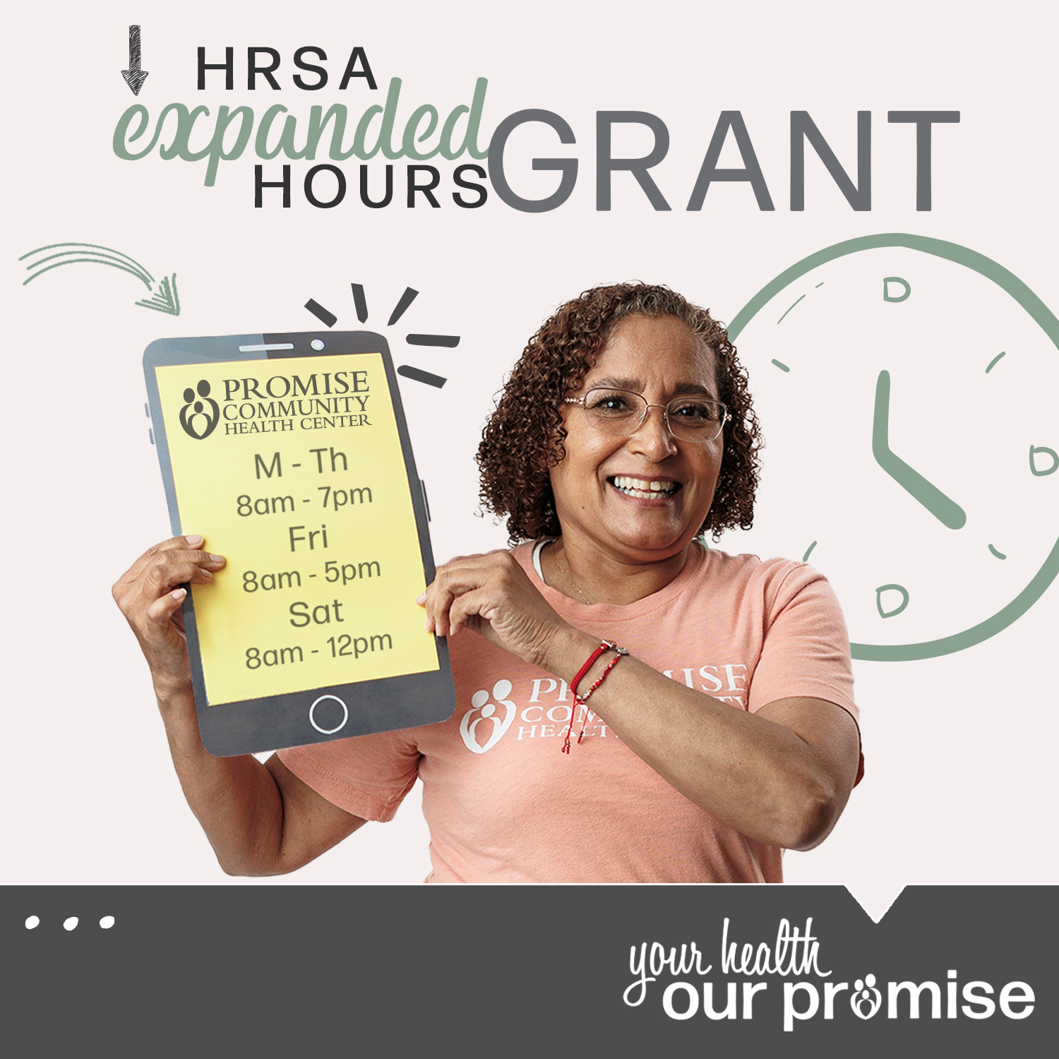 Expanded Hours Grant from HRSA at Promise Community Health Center in Sioux Center, Iowa | Promise Community Health Center in Sioux Center, Iowa | Federally Qualified Health Center serving Rock Valley, Hull, Boyden, Sheldon, LeMars, Rock Rapids, Hawarden, Orange City, Alton, Granville, Hospers, Ireton Iowa