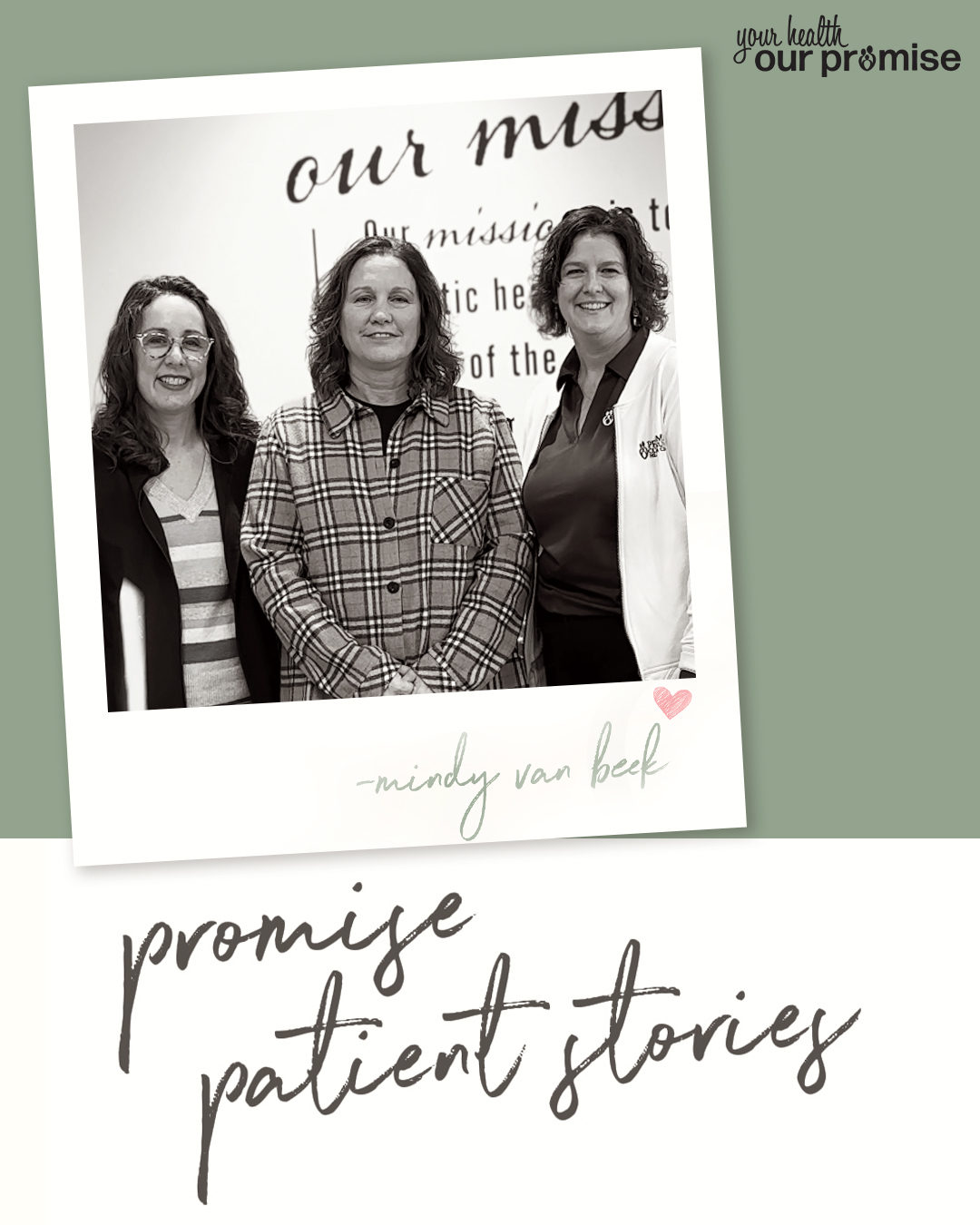 Mindy Van Beek - a patient at Promise Community Health Center in Northwest Iowa