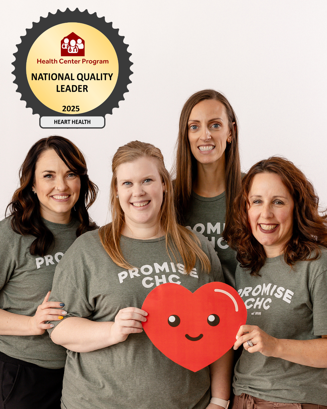 Promise received the GOLD award for being a Health Center Quality Leader! We also received two additional badges, Advancing HIT, and Heart Health! Promise Community Health Center in the top 10% for all health centers NATIONWIDE for quality measures! Promise received the GOLD award for being a Health Center Quality Leader! We also received two additional badges, Advancing HIT, and Heart Health! Promise Community Health Center in the top 10% for all health centers NATIONWIDE for quality measures!