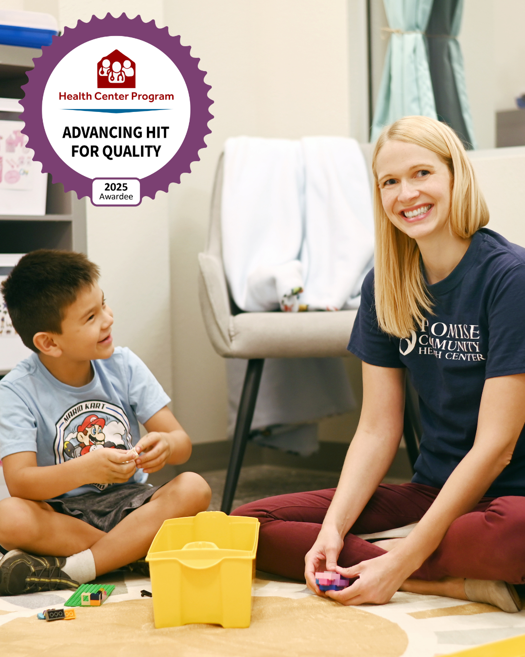 Untitled design Promise received the GOLD award for being a Health Center Quality Leader! We also received two additional badges, Advancing HIT, and Heart Health! This means we are in the top 10% for all health centers NATIONWIDE for our quality measures!