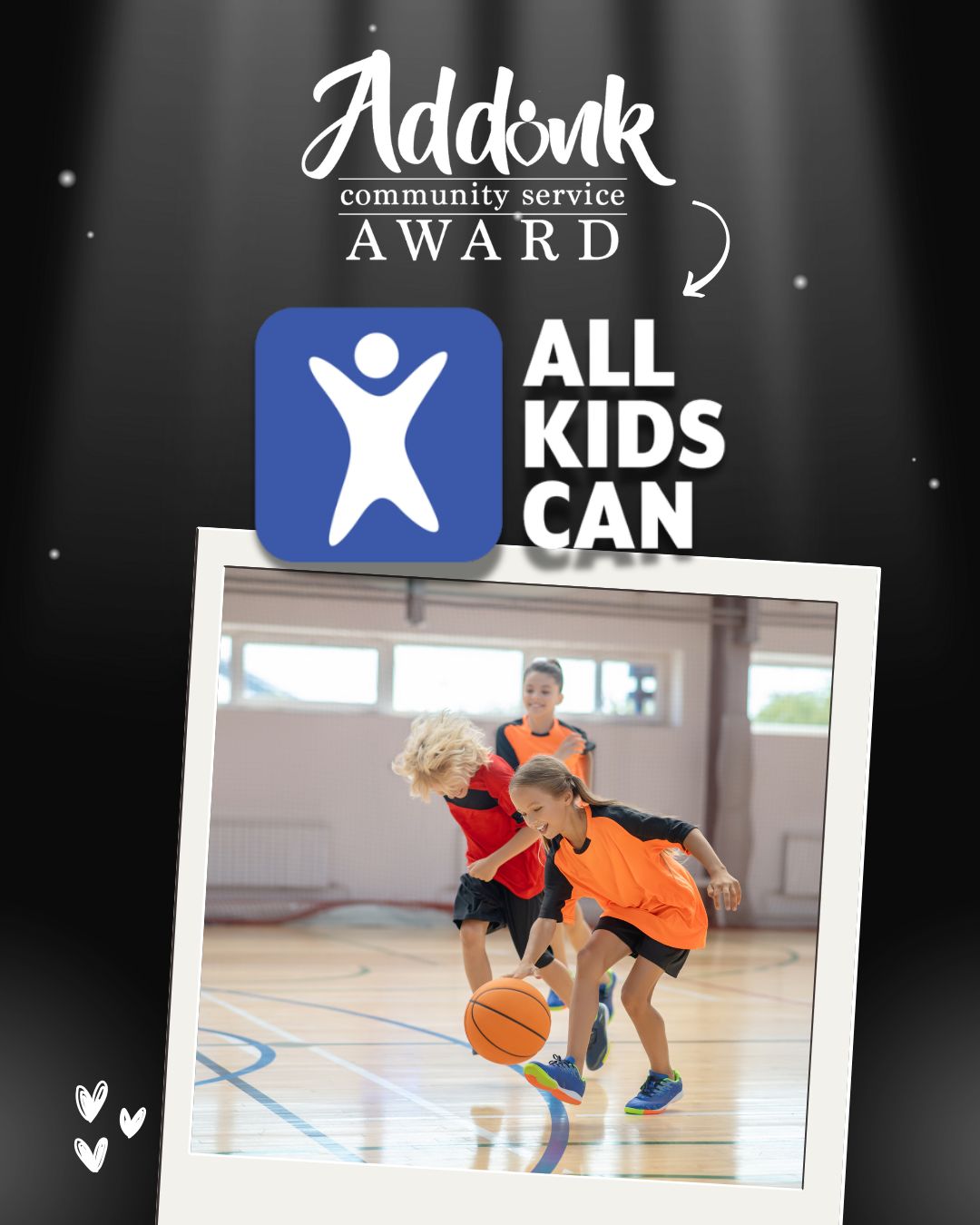 Addink Community Service Award from Promise Community Health Center - All Kid's Can Organization, Melanie Cleveringa