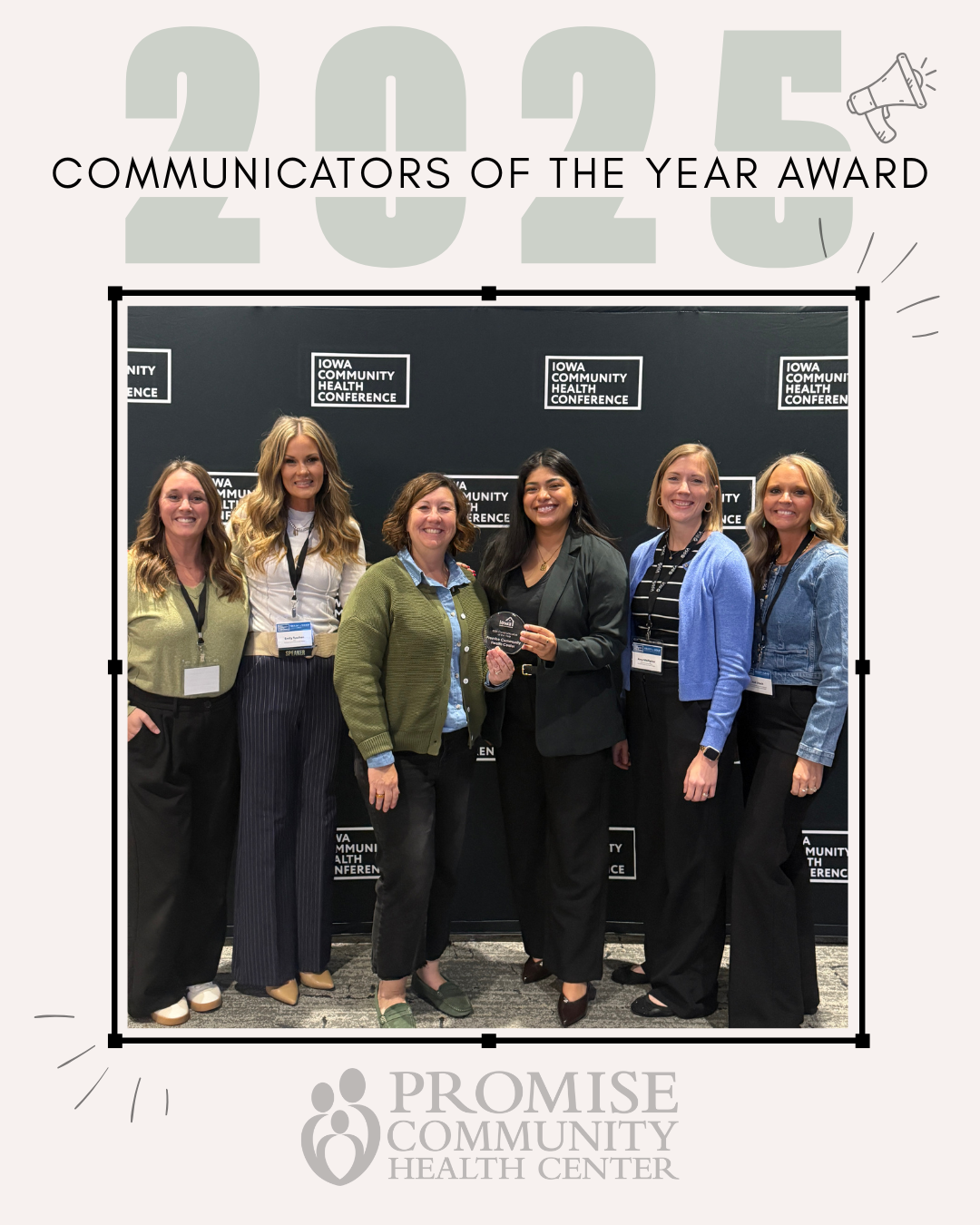 Promise Community Health Center has been named the 2025 Communicators of the Year by the Iowa Primary Care Association, recognizing the organization’s excellence in sharing its mission and connecting with patients and the community through clear, creative, and impactful communication
