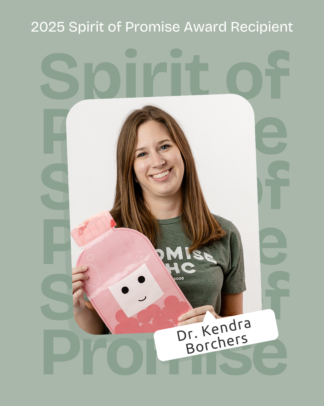 Dr. Kendra Borchers, Pharmacist, 2025 Spirit of Promise Award | Promise Community Health Center in Sioux Center, Iowa | Promise Community Health Center in Sioux Center, Iowa | Federally Qualified Health Center serving Rock Valley, Hull, Boyden, Sheldon, LeMars, Rock Rapids, Hawarden, Orange City, Alton, Granville, Hospers, Ireton Iowa