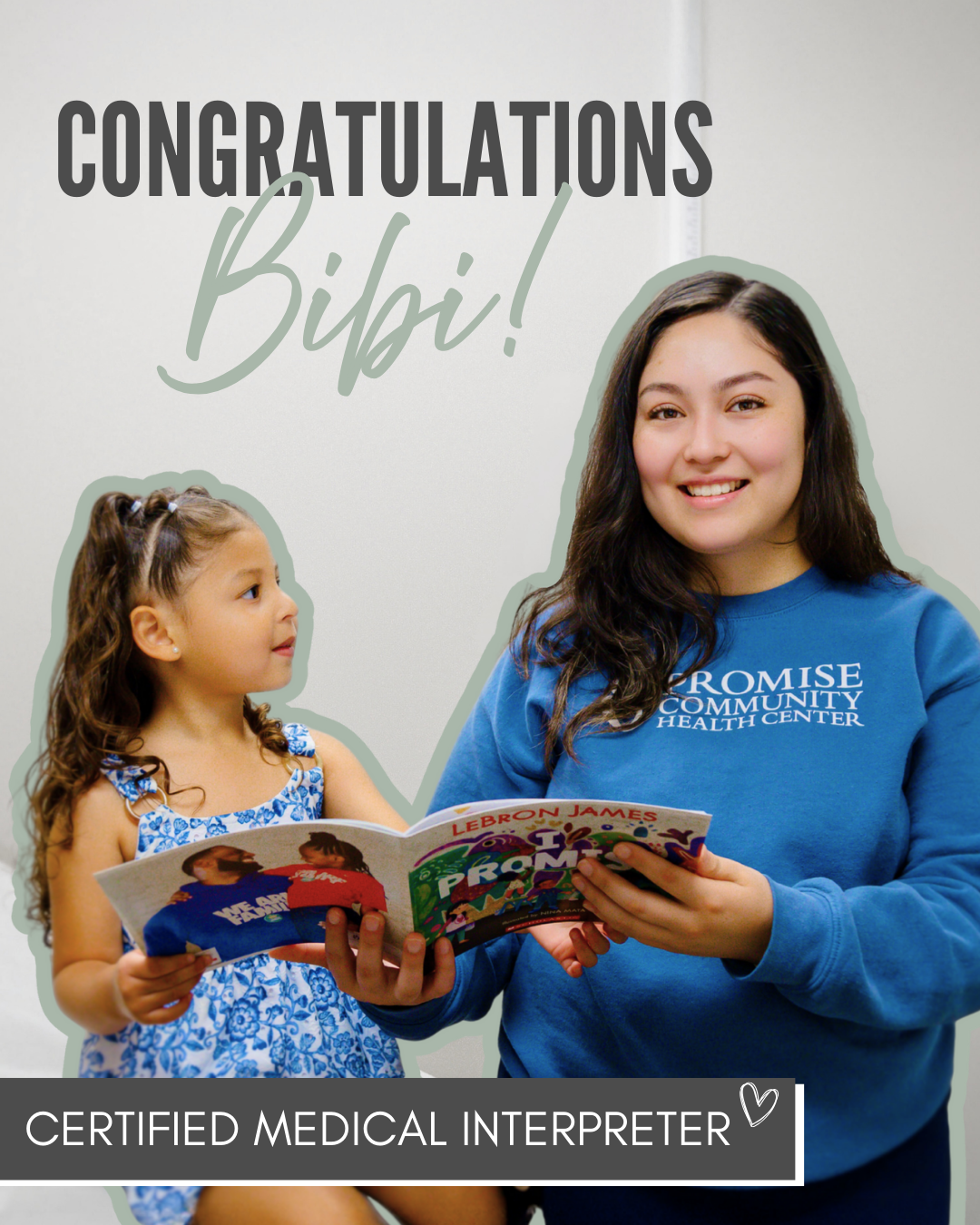 Bibiana Lopez, Certified Medical Interpreter at Promise Community Health Center in Sioux Center, Iowa. From LMSW TO LISW. | Promise Community Health Center in Sioux Center, Iowa | Federally Qualified Health Center serving Rock Valley, Hull, Boyden, Sheldon, LeMars, Rock Rapids, Hawarden, Orange City, Alton, Granville, Hospers, Ireton Iowa