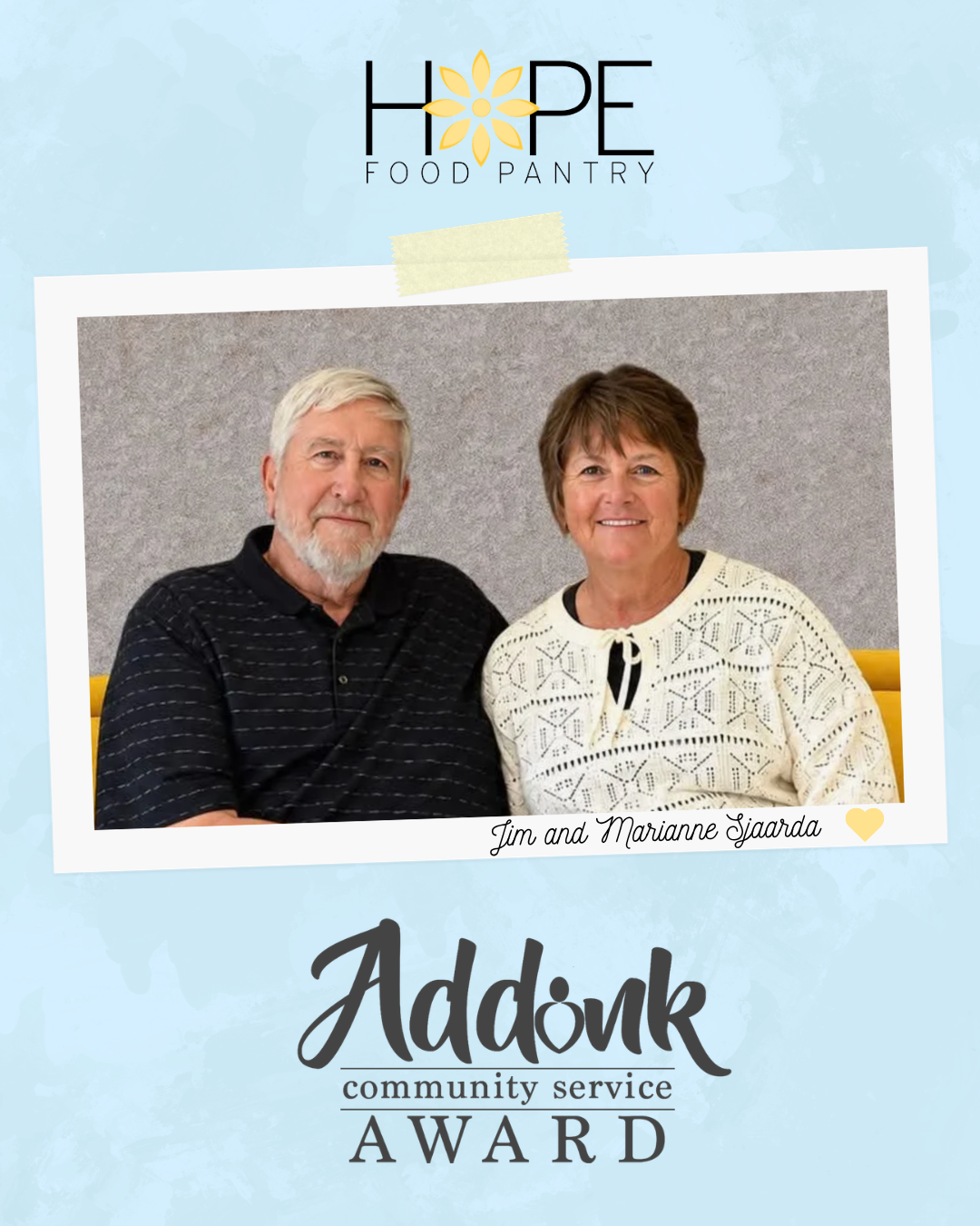 2026 Addink Community Service Award | Hope Food Pantry